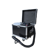 Machine à brouillard électrique double sortie 3000W pour scène DJ - Machine à brouillard bas à base d'eau avec construction métallique pour mariage, première danse, DMX à distance