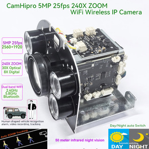 Camhipro 240x Zoom không dây Wifi hình người <span class=keywords><strong>IP</strong></span> <span class=keywords><strong>Camera</strong></span> 50m IR tầm nhìn ban đêm Hỗ trợ thẻ SD & NVR Mic & Loa - Product Image 2