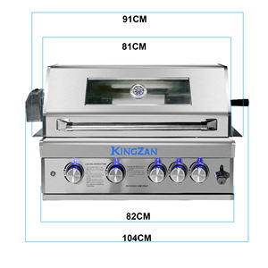 في الهواء الطلق حديقة الفولاذ المقاوم للصدأ الغاز/دوران المحرك 5 + 1 الشعلات بالأشعة تحت الحمراء شواء بدون دخان BBQ الشواية الفولاذ المقاوم للصدأ - Product Image 3