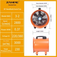 Ventilador Axial Portátil a Prueba de Explosiones y Ventilador de Refrigeración para Equipos Móviles y Refrigeración de Generadores