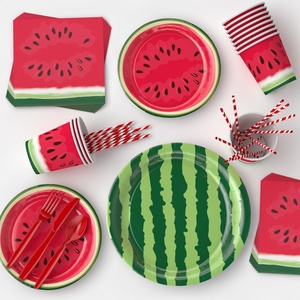 Juego de Vajilla Desechable para Fiesta de Sandía, Kit de Vajilla para Cenas, Suministros para Fiestas de Cumpleaños y Barbacoas de Verano - Product Image 5