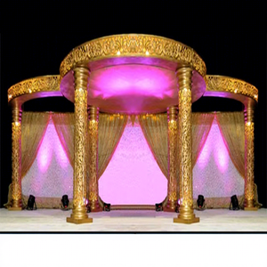 Royal Golden Carved Wedding Mandap FIJI Hindu Wedding Golden Carved Mandap Exclusive Wedding Golden Carved Mandap Germany - Product Image 1