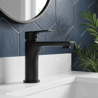 Robinets d'eau chaude et froide de conception carrée montée de style classique robinet de lavabo robinet de salle de bain robinets en acier inoxydable