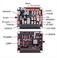 Kit de robot araignée hexapode RaspClaws pour Raspberry Pi, robot rampant STEAM, suivi de cible OpenCV, transmission vidéo