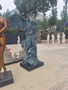 Personalizzabile a grandezza naturale scultura femminile moderna alata senza <span class=keywords><strong>testa</strong></span> figura alata interna decorazione per la casa scultura in ferro per esterni - Product Image 3