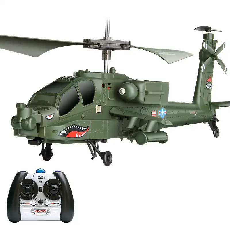 아파치 모방 군사 전투기 제트 안티 가을 원격 제어 장난감 헬리콥터