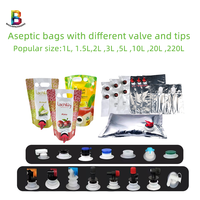 Boîte de remplissage transparente personnalisée pour café, vin et boissons, 1L/1,5L/2L/3L/5L/10L, avec distributeur à valve papillon