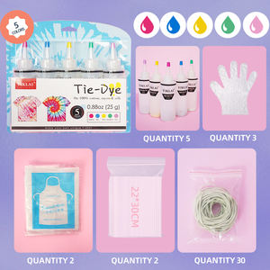 <span class=keywords><strong>Kit</strong></span> de teinture <span class=keywords><strong>tie</strong></span>-<span class=keywords><strong>dye</strong></span> pour enfants et adultes avec de grandes bouteilles de teinture, 8 couleurs et poudre de teinture non toxique - Product Image 1