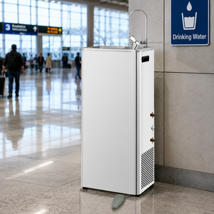 <span class=keywords><strong>Fontaine</strong></span> à <span class=keywords><strong>eau</strong></span> froide commerciale sur pied en acier inoxydable, à commande par pédale, pour gymnases et parcs publics - Product Image 6