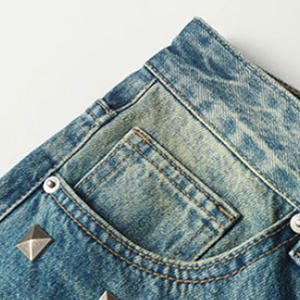 <span class=keywords><strong>Vaqueros</strong></span> casuales de mezclilla <span class=keywords><strong>para</strong></span> <span class=keywords><strong>hombre</strong></span>, personalizados, de corte recto, lavado claro, <span class=keywords><strong>con</strong></span> pedrería de colores y tachuelas de cristal de diamante, estilo urbano, <span class=keywords><strong>para</strong></span> verano e invierno - Product Image 2