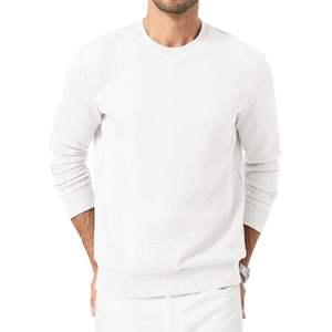 2025 hommes col rond sweat décontracté à manches longues pull 3D broderie étiquette personnalisée Anti-rides fonction tailles XL 2XL - Product Image 1