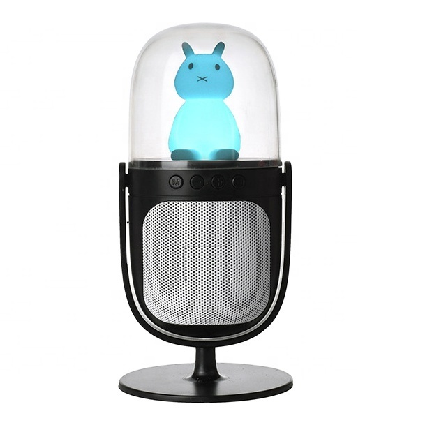 Muli-Function Wireless Bedside Lamp Speaker Portable Music Player Cute Mini Cartoon Loud Speaker Night Light Bluetooth Speaker