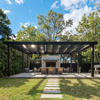Pergola bioclimatique solaire photovoltaïque YOUYA de qualité supérieure, pare-soleil rétractable, moteur électrique, aluminium, écologique