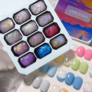 12 Gel UV per manicure in tinta unita, ricchi di pigmenti, non tossici, lisci e facili da applicare, unghie alla francese sfumate, salone di manicure fai da te - Product Image 5