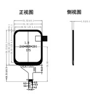 1.8 Inch IPS TFT LCD Display Module for Smart Watches, 15-Pin SPI Interface with Wide Viewing Angle