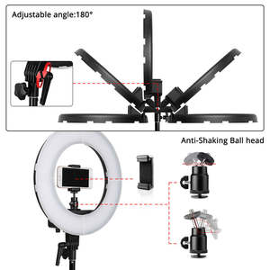 Iluminación Fotográfica, Aro de Luz LED de 55W y 18 Pulgadas, Trípode, Kit de Vlogging con Intensidad Regulable, Lámpara de Pie LED para TikTok, Extensiones de Pestañas - Product Image 5