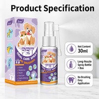 Spray buccal Graci pour animaux de compagnie, sans brossage, nettoyage des dents des chiens et des chats, haleine fraîche, élimination du tartre, blanchiment des dents, 30 ml, vente en gros OEM