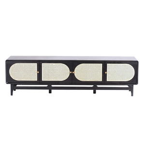 Nordic Modern Design Living RoomLow TV Cabinet Furniture Natural Ash Solid Wood Rattan TV Stands Cabinet