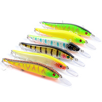 Leurre Artificiel Dur Flottant/Noyant Type Minnow 13.5cm/17.4g pour Pêche en Mer Perche Sans Hameçons Plastique ABS Modèle du Fabricant