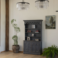 Étagère en bois recyclé antique haut de gamme personnalisée à la mode française pour événement mariage barre affichage meubles élégants pour