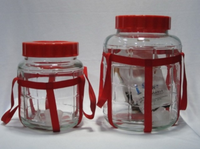 Fermenteur de 30L pour brassage maison avec bouchon à vis en verre à large ouverture, pot de stockage pour la fabrication de bière, de vin et de cornichons, bocal en verre Mason scellé