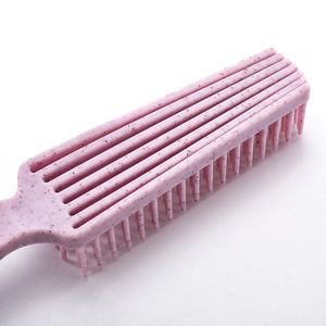 Peine Alisador de Cabello de Dientes Anchos Grandes de Plástico para Uso Doméstico, Peine para Masaje del Cuero Cabelludo Húmedo y Seco, Peine Alisador de Cabello en Azul, Verde Menta y Naranja - Product Image 2