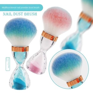 Hourglass Nail <b>Dust</b> Makeup Brush Synthetic Hair <b>Powder</b> Remover Flat Manicure Cleaning Tool - Product Image 6