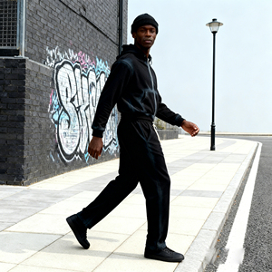 Tuta Sportiva Effetto Stone Wash, Produttore di Tute Personalizzate, Abbigliamento Streetwear da Uomo, Set di 2 Pezzi W130 - Product Image 4