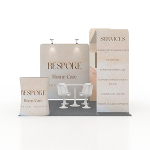 Sang trọng căng thẳng đứng nhanh chóng thiết lập giá tốt nhất xách tay triển lãm thương mại hiển thị 10x10 hiện đại triển lãm thương mại gian hàng với kệ - Product Image 3