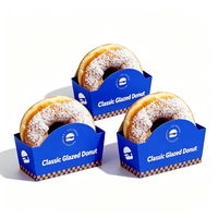 Boîte à donuts résistante à l'humidité et au froid, personnalisable, impression sur mesure, achat en gros pour boulangeries réfrigérées, supermarchés et fournisseurs alimentaires