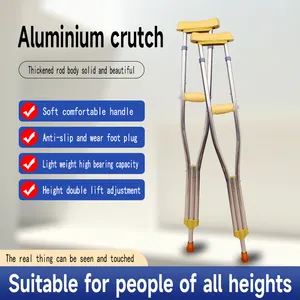 Disabled Rehabilitation Treatment Height Adjustable Aluminum Alloy Underarm Medical Walking Crutches