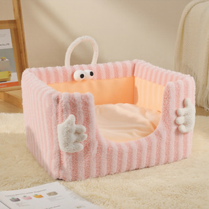 Luxuriöses und Komfortables Umweltfreundliches Rechteckiges Modisches Titan-Gewebtes Schwamm-Haustier- und Hundebett zum Herstellerpreis - Product Image 6