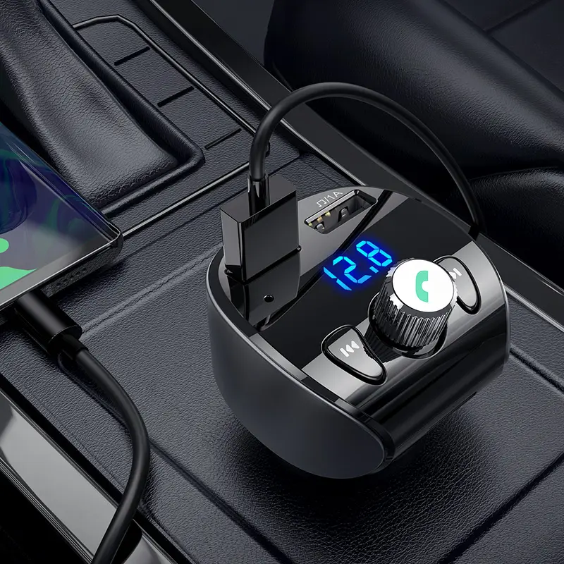Chargeur de voiture avec Mini port Usb pour téléphone, lecteur Mp3 sans fil, très tendance, nouveau modèle, meilleure vente d'amazon, 2021