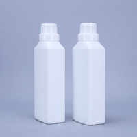 Bouteille de détergent à lessive en plastique vide rectangulaire blanche de 500ml personnalisée vente de gros