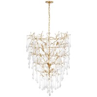 XINZHONG américain moderne rond salon chambre plâtre fleur bougie lustre doré salle à manger suspension lampe Design pendentif