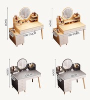 Meuble-lavabo en bois, design de panneau, multifonctionnel, moderne, minimaliste, table de maquillage, bureau, rangement pour petit appartement, chambre à coucher