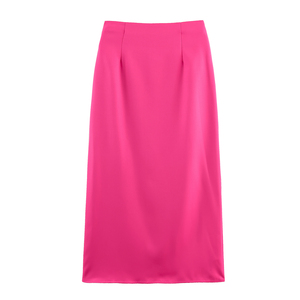 เสื้อครอปแขนสั้นคอวีประดับลูกปัด กระโปรงยาวผ่าหลัง ชุดลำลองแฟชั่นผู้หญิง 2 ชิ้น - Product Image 4