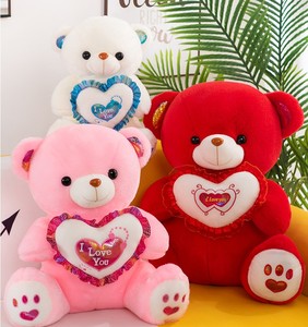 San valentino all'ingrosso orso LED bagliore nel buio abbraccio cuori illuminazione musicale san valentino <span class=keywords><strong>orsacchiotti</strong></span> peluche peluche - Product Image 5