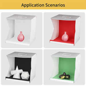 <span class=keywords><strong>Studio</strong></span> <span class=keywords><strong>photo</strong></span> portable Selens 16x16 pouces (40 cm) avec boîte à lumière LED 2,5 W, tente de prise de vue, éclairage et 4 fonds pliables - Product Image 3