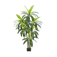 Plante artificielle réaliste en PVC Dracaena à plusieurs troncs pour la décoration intérieure et paysagère - Respectueuse de l'environnement