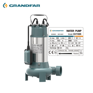 Grandfar 10.5m Head 1100W Stainless Steel Portable <b>Submersible</b> Sewage <b>Pump</b> 1.5 Household Waste GV1100K <b>Pumps</b> GV1100K GV1 - Product Image 3