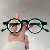 Lunettes Rétro Anti-Lumière Bleue à Monture Ronde pour Hommes et Femmes, Style Vintage Écaille de Tortue, Monture Optique Tendance