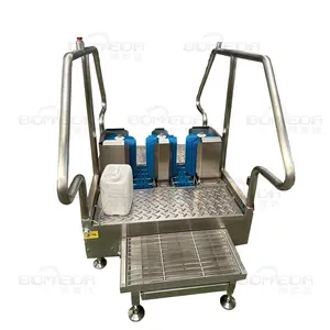 compact boots wash sanitizing station electric cleaning equipment for industrial boots cleaner