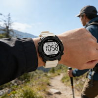 Montres de sport unisexes pour hommes avec écran LED numérique rétroéclairé, étanches 10 bars, grand cadran, chronomètre, alarme, date, montres-bracelets pour l'extérieur