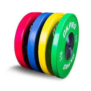 Fitness competition bumper plates Weight lifting Barbell Color Rubber Bumper Plate