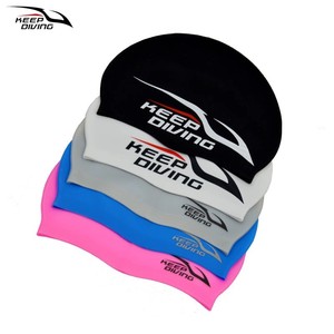 Keep Diving Bonnet de bain en silicone SC-312, couleurs mélangées, unisexe, imperméable, protection des cheveux longs - Product Image 3