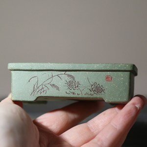 Maceta rectangular Zisha para bonsái, forma de canal, hecha a mano, tamaño mini, para plantas de interior. - Product Image 3