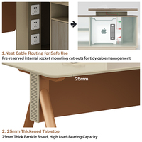 Mesa de Oficina Ejecutiva Moderna con Cajones, Diseño Clásico Italiano, Modular, Ajustable, en Forma de L, para Directores y Gerentes