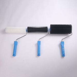 Professional Grade High Density Product Black <b>Sponge</b> Refill Screw Fixed Dark Blue Plastic <b>Handle</b> Foam Paint Roller - Product Image 3