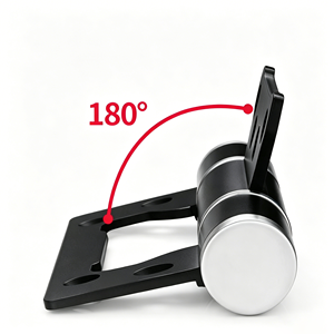 Bisagra hidráulica invisible de 5 pulgadas sin ranura, 3 colores (negro, plateado, dorado), para puerta de madera, venta al por menor - Product Image 4